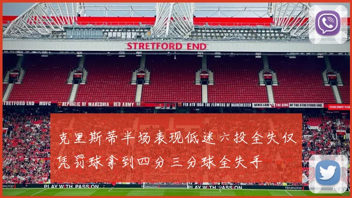 克里斯蒂半场表现低迷六投全失仅凭罚球拿到四分三分球全失手